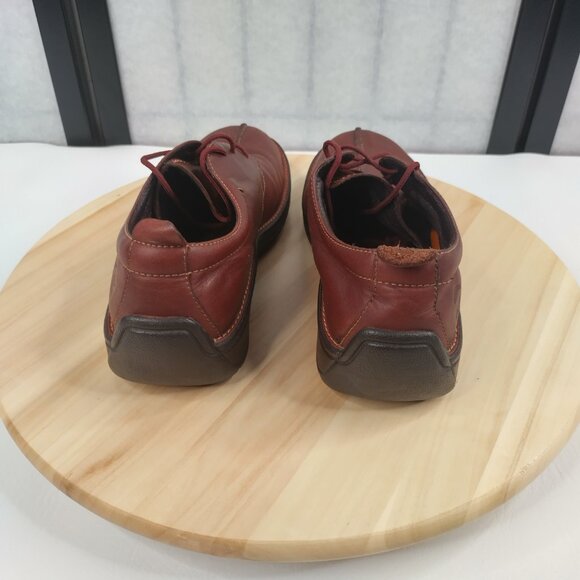 Timberland Oxford Split Toe Lace Up Brown Leather Comfort Shoes Men US 8M - Picture 4 of 10